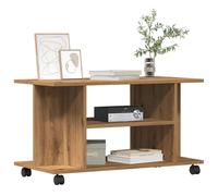 SVV TV Cabinet with Castors Artisan Oak 80x40x45 cm Engineered Wood