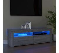 SVV TV Cabinet with LED Lights Grey Sonoma 120x35x40 cm
