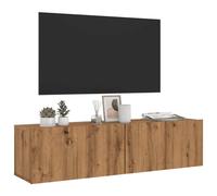 SVV Wall Mounted TV Cabinet Artisan Oak 120x30x30 cm Engineered Wood