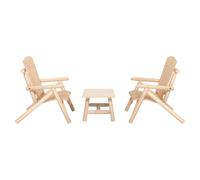 Svvalka 3 Piece Garden Lounge Set Solid Wood Spruce