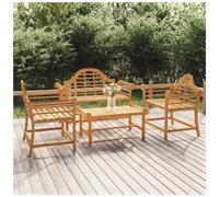 Svvalka 4 Piece Garden Lounge Set Solid Wood Teak