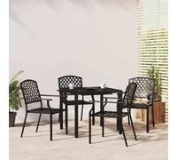 Svvalka 5 Piece Garden Dining Set Anthracite Steel