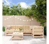 Svvalka 6 Piece Garden Lounge Set Solid Wood Pine