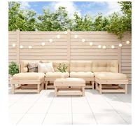 Svvalka 7 Piece Garden Lounge Set Solid Wood Pine