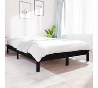 Svvalka 820555 Bed Frame without Mattress Black 160x200 cm Solid Wood