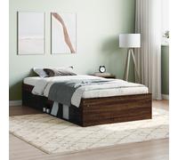 Svvalka Bed Frame Brown Oak 100x200 cm