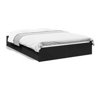 Svvalka Bed Frame with Drawers without Mattress Black 140x190 cm