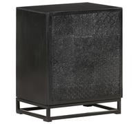 Svvalka Bedside Cabinet Black 40x30x50 cm Solid Acacia and Mango Wood