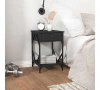 Svvalka Bedside Cabinet Black 40x42x60 cm Engineered Wood