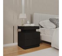 Svvalka Bedside Cabinet Black 45x35x52 cm Engineered Wood