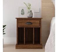 Svvalka Bedside Cabinet Brown Oak 43x36x50 cm