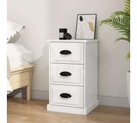 Svvalka Bedside Cabinet High Gloss White 39x39x67 cm Engineered Wood