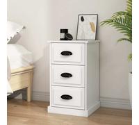 Svvalka Bedside Cabinet White 39x39x67 cm Engineered Wood