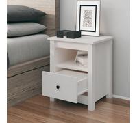 Svvalka Bedside Cabinet White 40x35x49 cm Solid Wood Pine