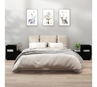 Svvalka Bedside Cabinets 2 pcs Black 60x34x51 cm Solid Wood Pine