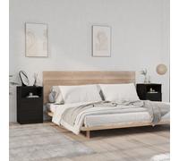 Svvalka Bedside Cabinets 2 pcs Black Engineered Wood