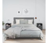 Svvalka Bedside Cabinets 2 pcs Grey 40x34x55 cm Solid Wood Pine