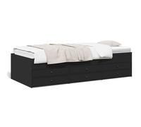 Svvalka Daybed with Drawers without Mattress Black 90x190 cm Single