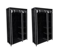 Svvalka Fabric Wardrobes 2 pcs Black