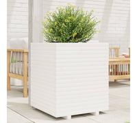 Svvalka Garden Planter White 60x60x72 cm Solid Wood Pine