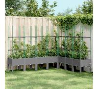 Svvalka Garden Planter with Trellis Light Grey 200x160x142.5 cm PP