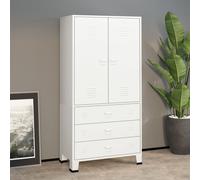 Svvalka Industrial Wardrobe White 90x50x180 cm Metal
