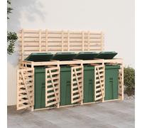 Svvalka Quadruple Wheelie Bin Storage Solid Wood Pine