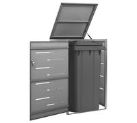Svvalka Single Wheelie Bin Shed 69x77.5x112.5 cm Stainless Steel