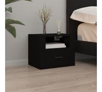 Svvalka Wall-mounted Bedside Cabinet Black 50x36x40 cm