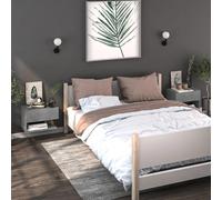 Svvalka Wall-mounted Bedside Cabinets 2 pcs Concrete Grey