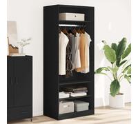 Svvalka Wardrobe Black 80x50x200 cm Engineered Wood