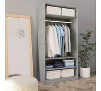 Svvalka Wardrobe Concrete Grey 100x50x200 cm Engineered Wood