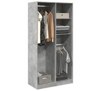 Svvalka Wardrobe Concrete Grey 100x50x200 cm Engineered Wood