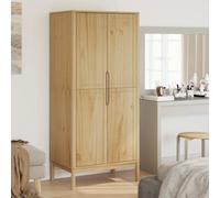 Svvalka Wardrobe FLORO Wax Brown 77x53x171 cm Solid Wood Pine