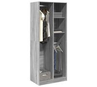Svvalka Wardrobe Grey Sonoma 80x50x200 cm Engineered Wood