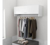 Svvalka Wardrobe High Gloss White 100x32.5x35 cm Engineered Wood