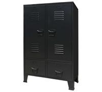 Svvalka Wardrobe Metal Industrial Style 67x35x107 cm Black