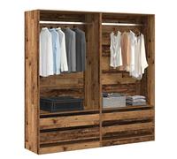 Svvalka Wardrobe Old Wood 100x50x200 cm Engineered Wood