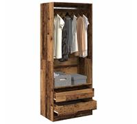 Svvalka Wardrobe Old Wood 80x50x200 cm Engineered Wood