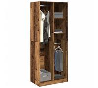 Svvalka Wardrobe Old Wood 80x50x200 cm Engineered Wood