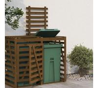 vidaXL Wheelie Bin Storage Extension Honey Brown Solid Wood Pine
