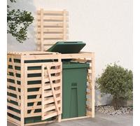 vidaXL Wheelie Bin Storage Extension Solid Wood Pine