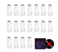 SVVOMALCLO 18PCS Invisible Self-Adhesive Vinyl Record Hangers - Crystal Clear Acrylic Wall Mount Display Hooks for LP Albums, CDs & Magazines | No-Screw Installation for Home & Office Decoration