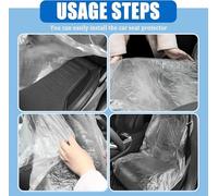 SVVOMALCLO 30 Pack Disposable Car Seat Covers - Universal Waterproof & Dustproof Protective Seat Covers for Cars - Anti-Dirty Driving Chair Covers for Pet Hair, Mud, Spills