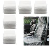 SVVOMALCLO 30 Pack Disposable Car Seat Covers - Universal Waterproof & Dustproof Protective Seat Covers for Cars - Anti-Dirty Driving Chair Covers for Pet Hair, Mud, Spills