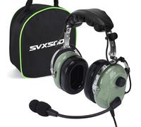 SVXSODA Aviation Headsets GA Headphone Noise Reduction for Pilot Trainees Beginner PPL Students Casual Flyers Flight Passengers Aviation Maintenance Ground Crew Flying Enthusiasts (629-A-LIGHT Green)