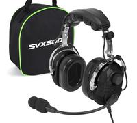 SVXSODA Aviation Headsets GA Headphone Noise Reduction for Pilot Trainees Beginner PPL Students Casual Flyers Flight Passengers Aviation Maintenance Ground Crew Flying Enthusiasts (629-A-BLACK)