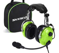 SVXSODA Aviation Headsets GA Headphone Noise Reduction for Pilot Trainees Beginner PPL Students Casual Flyers Flight Passengers Aviation Maintenance Ground Crew Flying Enthusiasts (629-A-GREEN)