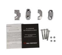 SW-Motech Bar riser for Ø 28 mm handlebar - H=30 mm. Silver.