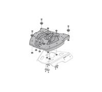 Adapter Plate for Alu-Rack SW-MOTECH for Trax Top Case. Black